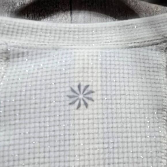 Athleta Momentum Cream Metallic Waffle Knit Top - Picture 5 of 7